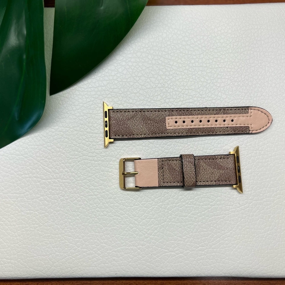 New Classic Logo Watch Band (Brown/Beige)